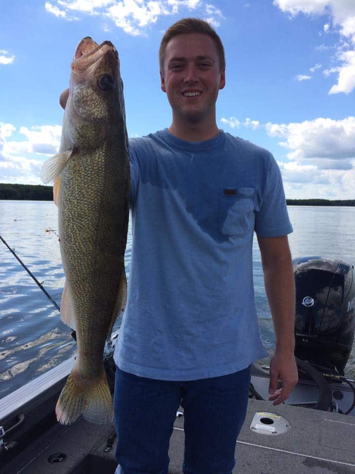 Tanner with a nice walleye