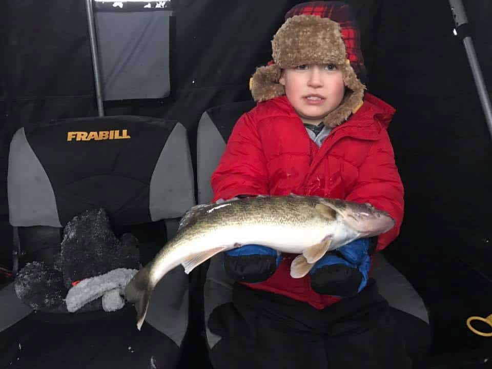 Chase Gaiche with a nice walleye
