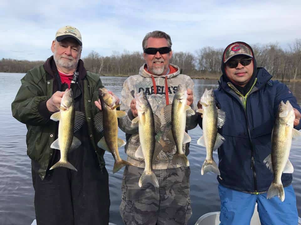John Niko, Ron Hall, and Jan Paul with some nice walleyes