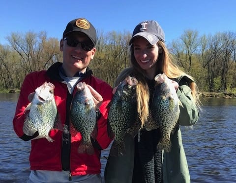 Kevin and Jennifer holding some nice crappies