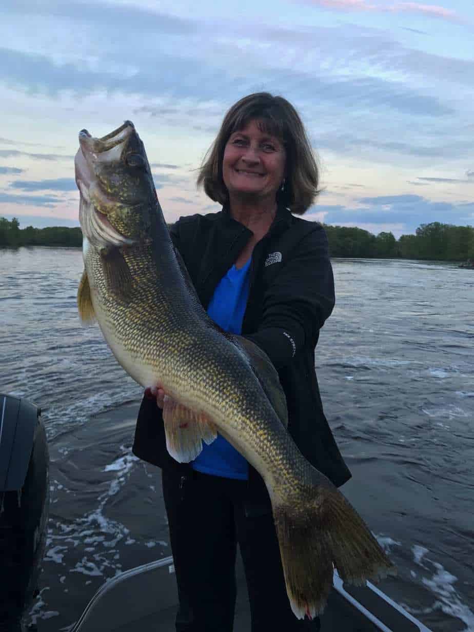 Suzanne Wolf with a nice walleye