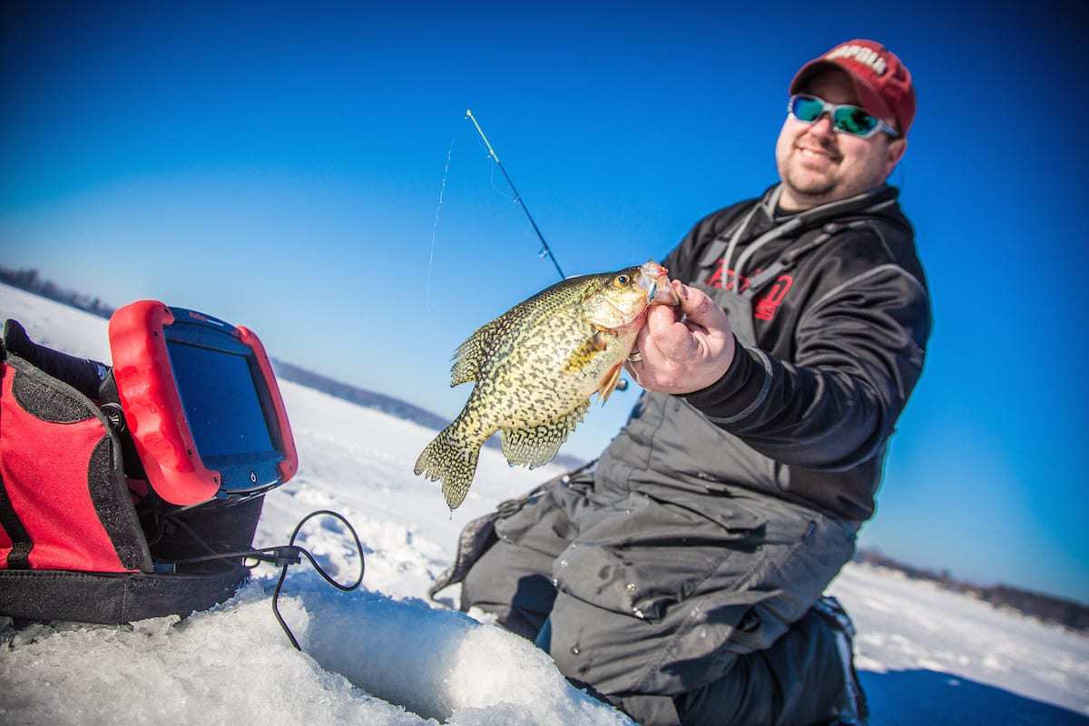 FIRST ICE Fishing Minnesota with UNDERWATER CAMERA (Multi Species) 