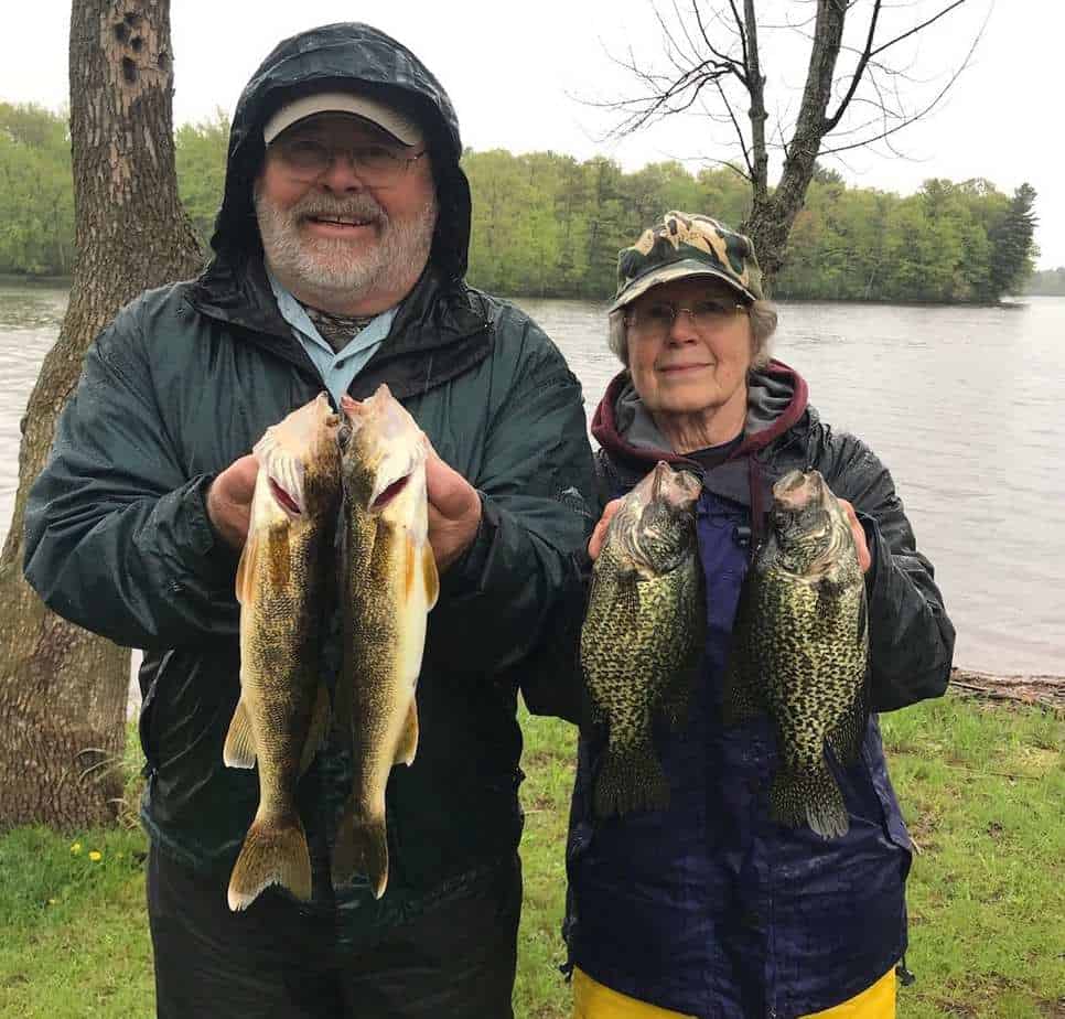 John and Donna WIlhorn with a few nice walleyes and crappies