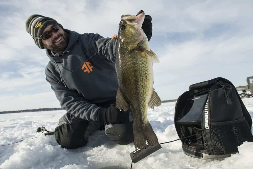 ice fishing bass