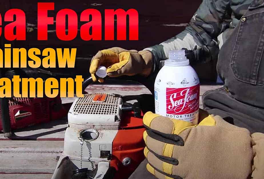 sea foam in a chainsaw