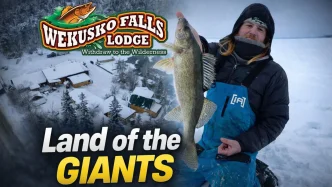 Ice Fishing the Land of Giants at Wekusko Falls Lodge in Northern Manitoba